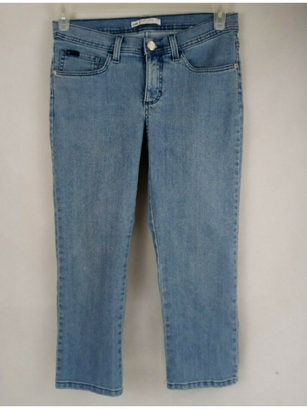 Lee Natural Fit Light Wash Mid Rise Jeans Waist 28"